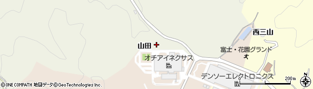 愛知県岡崎市奥山田町山田周辺の地図