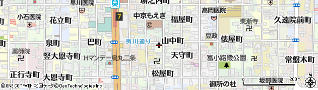 京都府京都市中京区山中町545周辺の地図