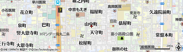 京都府京都市中京区山中町553周辺の地図