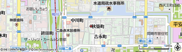 京都府京都市左京区秋築町周辺の地図