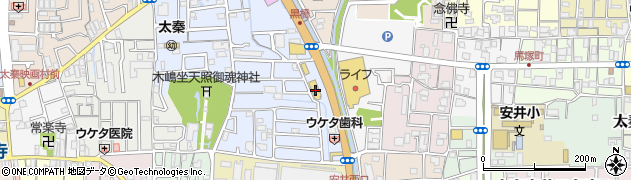 ダックス　太秦東店周辺の地図