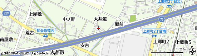愛知県豊田市上郷町大井道周辺の地図