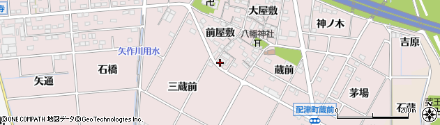 愛知県豊田市配津町（南屋敷）周辺の地図