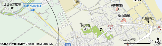 滋賀県蒲生郡日野町内池周辺の地図