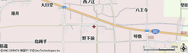京都府亀岡市稗田野町佐伯野下前周辺の地図