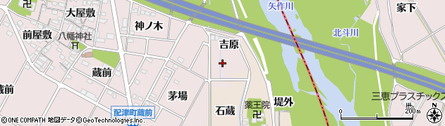 愛知県豊田市配津町吉原周辺の地図