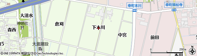 愛知県豊田市上郷町（下本川）周辺の地図