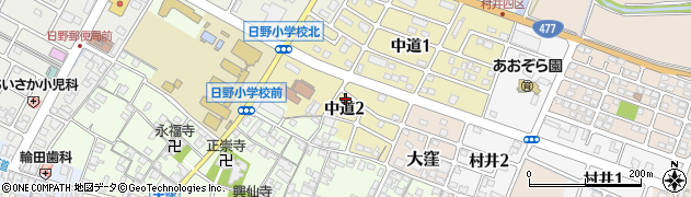 滋賀県蒲生郡日野町中道2丁目36周辺の地図
