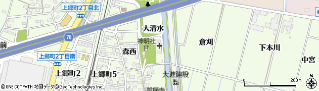 愛知県豊田市上郷町（大清水）周辺の地図