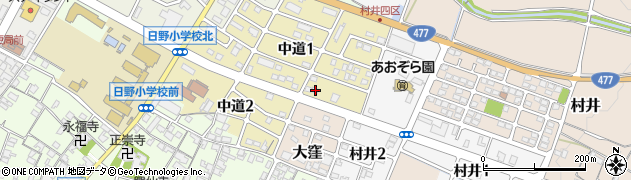 滋賀県蒲生郡日野町中道1丁目116周辺の地図