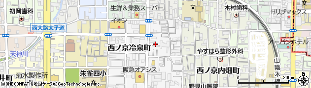 京都府京都市中京区西ノ京右馬寮町8周辺の地図