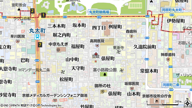 〒604-0973 京都府京都市中京区五丁目の地図