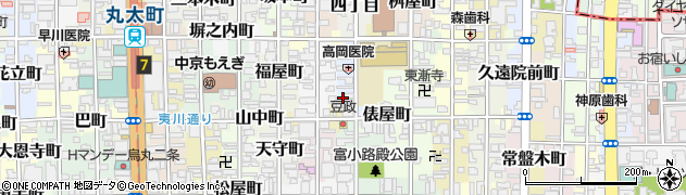 京都府京都市中京区五丁目周辺の地図