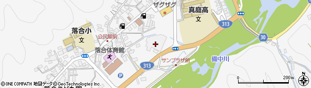 岡山県真庭市落合垂水628周辺の地図