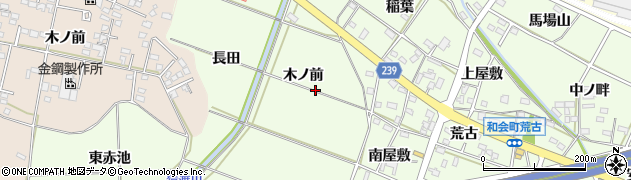 愛知県豊田市和会町（木ノ前）周辺の地図