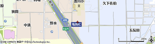 京都府亀岡市吉川町穴川（加股）周辺の地図