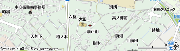 愛知県東海市大田町（庄之脇）周辺の地図