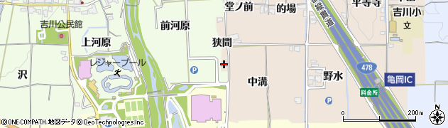 京都府亀岡市吉川町穴川（狭間）周辺の地図