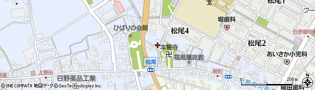 滋賀県蒲生郡日野町松尾1598周辺の地図