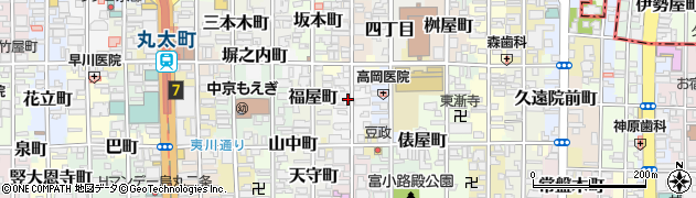 京都府京都市中京区絹屋町周辺の地図