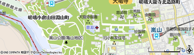 天龍寺周辺の地図