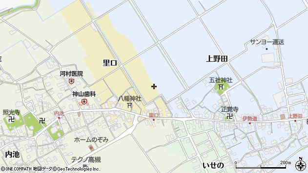 〒529-1643 滋賀県蒲生郡日野町里口の地図