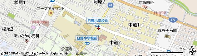 滋賀県蒲生郡日野町中道2丁目1周辺の地図