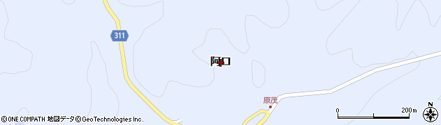 岡山県真庭市阿口周辺の地図
