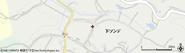 愛知県岡崎市外山町（シハダ）周辺の地図