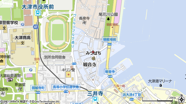 〒520-0032 滋賀県大津市観音寺の地図