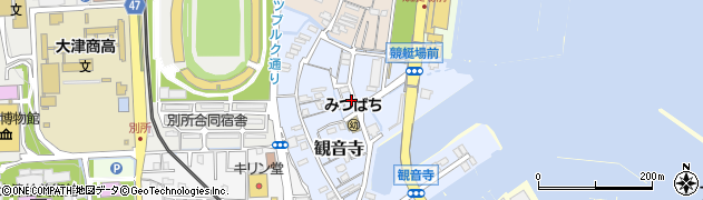 滋賀県大津市観音寺周辺の地図