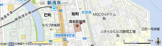 清水区役所東周辺の地図