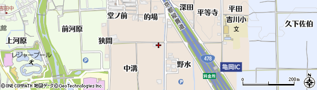 京都府亀岡市吉川町穴川（中溝）周辺の地図