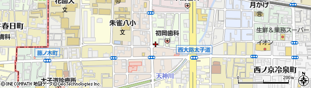 京都府京都市中京区西ノ京中御門東町36周辺の地図