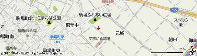 愛知県豊田市駒場町元城40周辺の地図