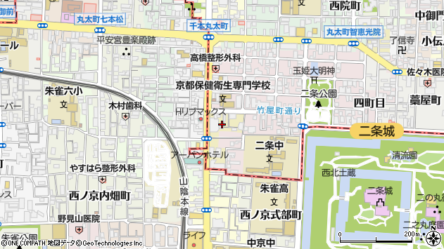 〒602-8156 京都府京都市上京区聚楽町の地図