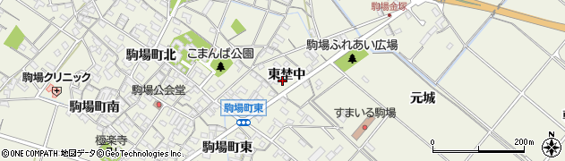 愛知県豊田市駒場町東埜中周辺の地図