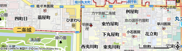京都府京都市中京区西竹屋町周辺の地図