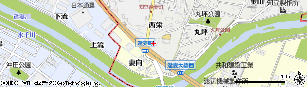 愛知県知立市逢妻町西栄8周辺の地図