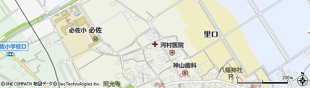 滋賀県蒲生郡日野町内池445周辺の地図