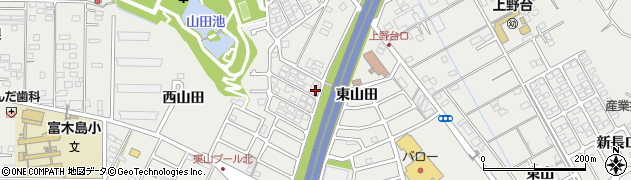 愛知県東海市富木島町（東山田）周辺の地図