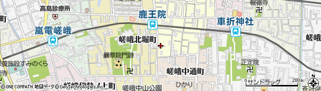京都府京都市右京区嵯峨梅ノ木町周辺の地図