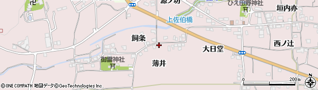 京都府亀岡市稗田野町佐伯薄井周辺の地図