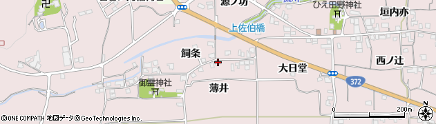 京都府亀岡市稗田野町佐伯（薄井）周辺の地図