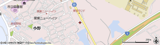 Ｊネットレンタカー滋賀栗東インター店周辺の地図