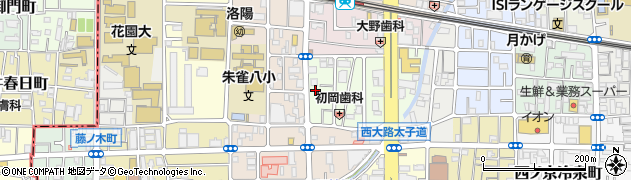 京都府京都市中京区西ノ京中御門東町39周辺の地図