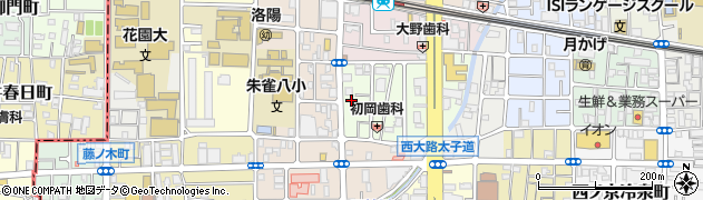 京都府京都市中京区西ノ京中御門東町周辺の地図