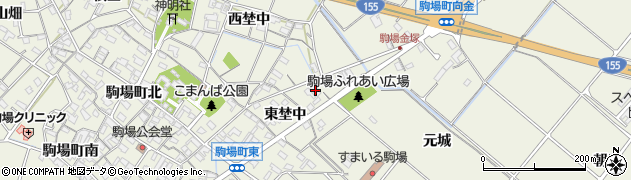 愛知県豊田市駒場町東埜中99周辺の地図