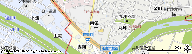 愛知県知立市逢妻町西栄7周辺の地図