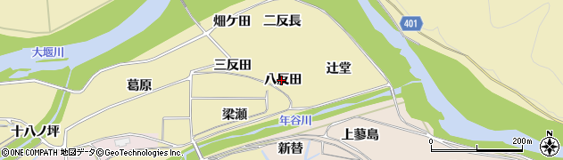 京都府亀岡市保津町八反田周辺の地図